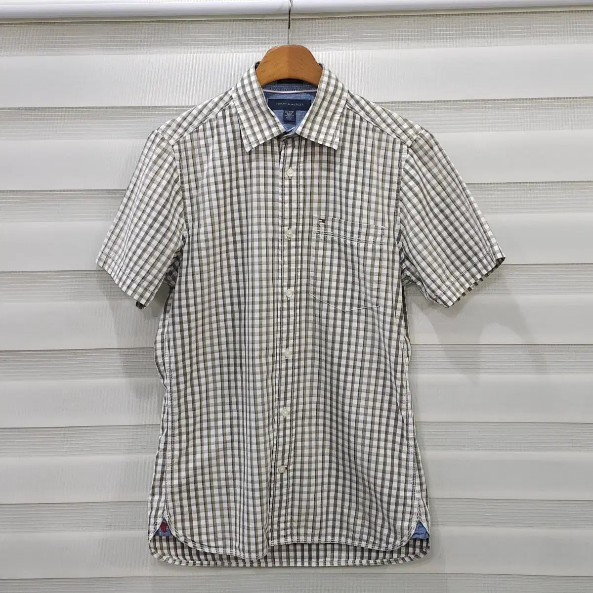 半袖 チェックシャツ  /トミーヒルフィガー トミーヒルフィガー半袖チェックシャツ- XS